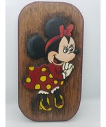 Handmade Retro Minnie Mouse Wooden Sign Disney Decor 70s 80s 90s Cartoon... - £18.47 GBP