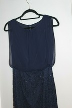 Aidan Mattox Silk Dress Embellished Dark Blue Sleeveless Women&#39;s Size 2 - £77.76 GBP