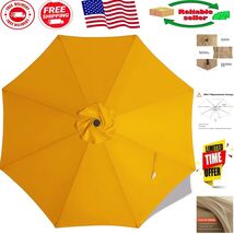 Elegant 9 ft Gold Replacement Canopy for 8 Rib Patio Umbrellas - UV Prot... - $737.21 MXN