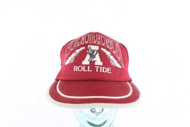 Vtg 80s 3 Stripes University of Alabama Roll Tide Spell Out Trucker Hat Snapback - £71.18 GBP