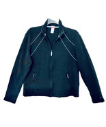 Danskin Now Vintage Womens L(12/14) Black With Blue Piping Zip Activewea... - €13,03 EUR