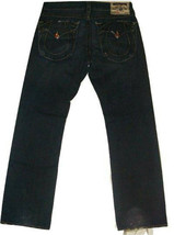 Men&#39;s True Religion Blue Straight Jeans Size sz 36 x 34 Flap Pockets n32452814 - £31.13 GBP