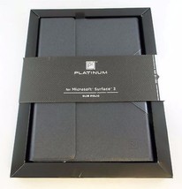 NEW Pt Platinum 10.8&quot; Microsoft Surface 3 III Black-GRAY Slim Folio Case Stand - £11.21 GBP