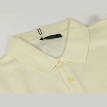 Mens PRINCELY Soft Merinos Wool Sweater Knits Lightweight Polo 1011-40 Ivory image 2
