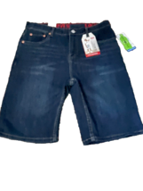 Boy&#39;s Levis Slim, Adjustable Waistband Dark Wash Denim Shorts Size 20 R NWT - £16.81 GBP