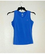 Adidas Womens Sz m Blue tank Top VNeck Athletic Shirt  - $12.87