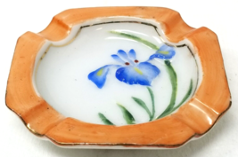 MCM Ashtray Blue Orchid Small Toronto Canada Ceramic Hand Painted Vtg - $15.15