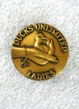 Ducks Unlimited Ladies Brass Lapel Hat Pin Brooch - £10.08 GBP