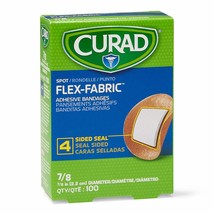 Curad Flex Fabric Spot Adhesive Bandages, Bandage Diameter is 7/8&quot; (Box ... - £4.71 GBP