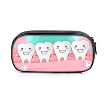  Teeth Floss Dentist Pencil Bags Women Cosmetic Case Girl Tooth Small Clutch Bag - £43.02 GBP