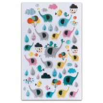 Cute Elephant Stickers Pawoo Bird Kawaii Gel Sticker Sheet New Craft Scrapbook - £3.16 GBP