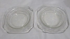 Vintage Federal Glass Madrid Pattern Clear Soup Cereal Bowls - £11.68 GBP