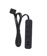 Globe Electric POWERSTRIP 3OUT 2USB BLK - $39.92 CAD
