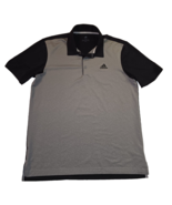 ADIDAS - Men&#39;s Black Gray Golf Short Sleeve Medium Causal Shirt - $20.95 CAD