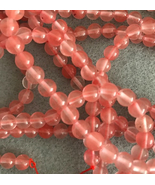 6mm Cherry Quartz Round Beads, 1 15in Strand, pink, watermelon, jewelrym... - £3.91 GBP