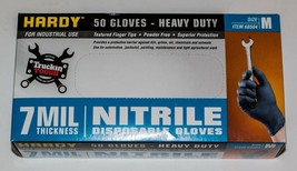 Hardy Nitrile Gloves 7 mil Strong 50 pcs - Size Medium Powder Free - £28.70 GBP