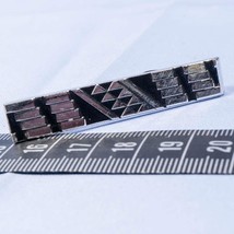 Swank Mens Silver Tone Tie Bar Geometric Design - £19.46 GBP
