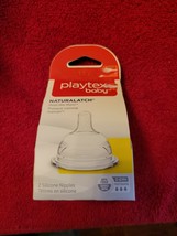 Playtex Natural Latch Baby Bottle Nipple 2 Pk 3-6 Month+ Silicone BPA Free - £5.38 GBP