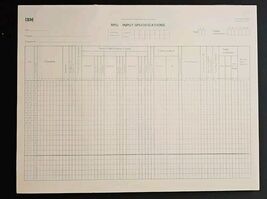 Vintage International Business Machine Corp IBM System 360 Input Coding ... - $30.24