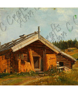 Farmhouse At Bolkejo 1844 Painting Clip Art - £1.99 GBP