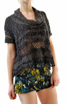 Free People Womens Top Knitted Semi Sheer Relaxed Black Size Xs - £38.00 GBP