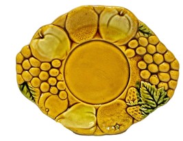 Vintage Relpo 5943 Fruit Embossed Saucer Plate 7.25 x 6 Made in Japan - $13.59