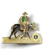 Lions Club Kansas Trail Drive To St. Louis 1990 Horse rider Pin Vintage - $12.99