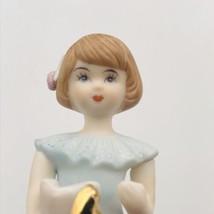 1982 Growing Up Birthday Girls Enesco Age 6 Porcelain Brunette Girl Figu... - $9.49