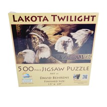 Lakota Twilight Jigsaw Puzzle 500 Piece 15x29 Native American Southwest Sealed - $14.83