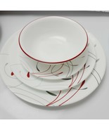 Corelle Splendor Plates Set. 1 Dinner, 1 Salad, Dessert Plate 1 Cereal Bowl - $542.46 MXN