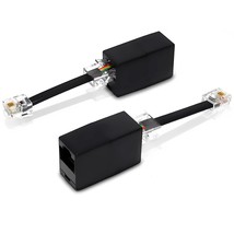 (2 Pack) Phone Jack To Ethernet Adapter Rj45 Female To Rj11 Male For Lan... - £15.72 GBP