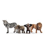 Schleich Wild Life Play Set Animal Figures Lion Zebra Baby Elephant Chim... - $19.79