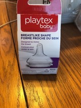 Playtex Silicone Nipple Breast-like Shape 3-6 Month Fast 2ct New Ships N... - £11.77 GBP