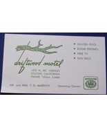 Vintage Driftwood Motel Colton California Business Card - $55.92 MXN