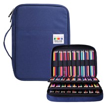 Pencil Case For Adults 220 Slots Colored Pencils Gel Pen Organizer Bag With Zipp - £31.16 GBP