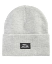 WeSC Brand Puncho Ribbed Cuffed Gray Knit Winter Hat Beanie Toque - £14.29 GBP