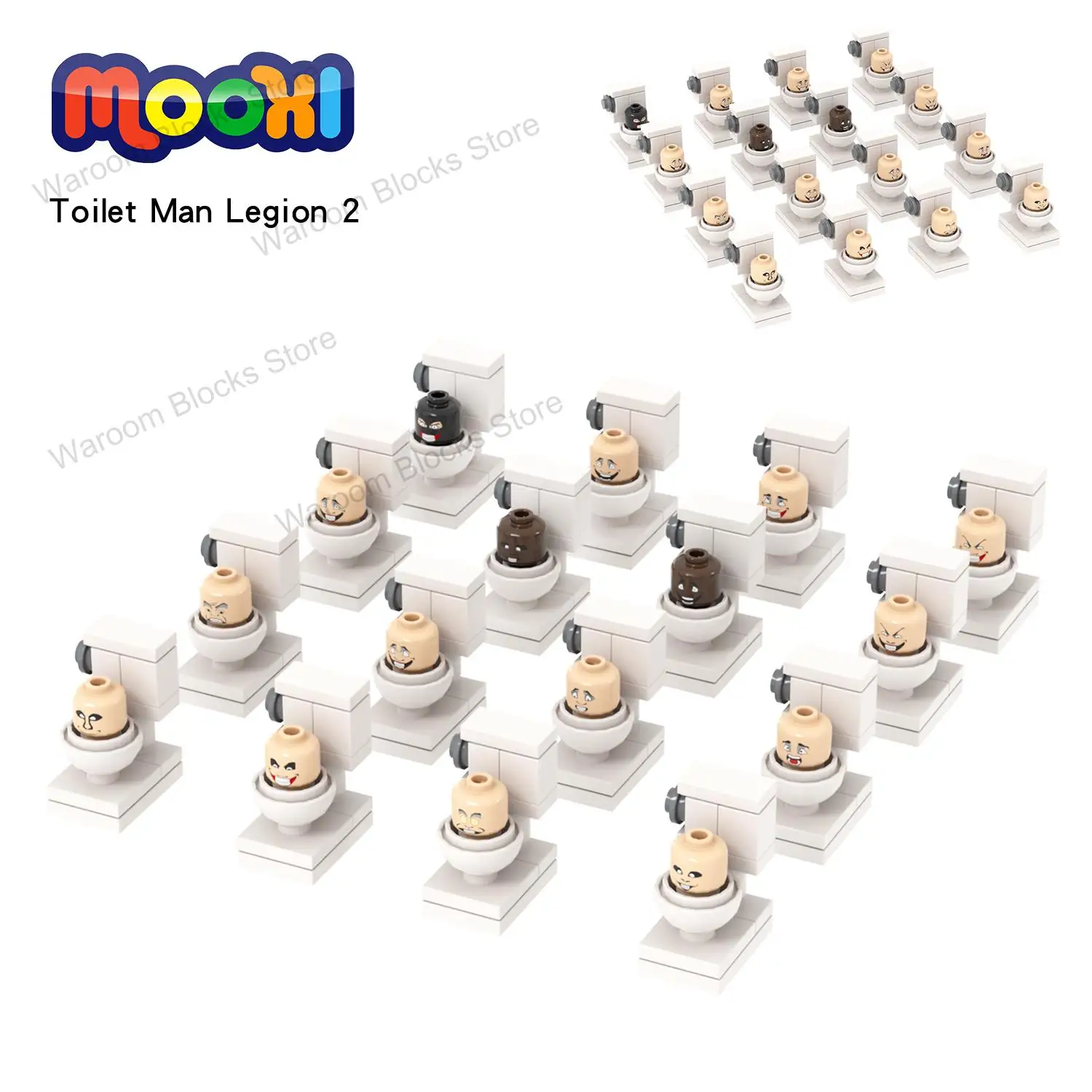 MOC1316-A Skibidi Toilet Legion Game Anime Action Figure Building Block Toys For - £18.22 GBP