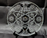 Vintage EAPC Anchor Hocking STAR OF DAVID Clear Glass 11 Inch Round Platter - $18.78