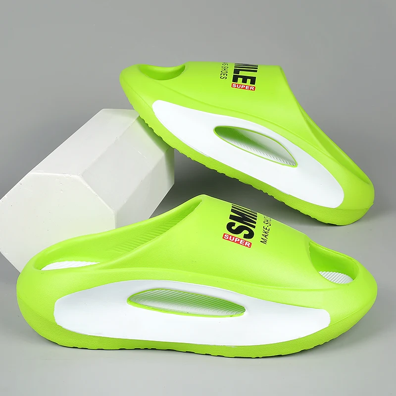 Men Summer Slippers 2023 Trend EVA Soft Bottom Cloud Slides Light Beach Shoes - £16.76 GBP+