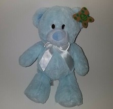 NEW  My First Teddy Bear Plush 12&quot; Lovey Toy Baby Boy Blossoms &amp; Buds Evergreen - £19.93 GBP
