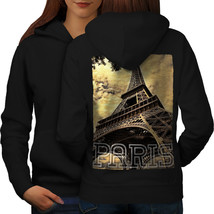 Eiffel Tower Paris Sweatshirt Hoody French Symbol Women Hoodie Back - £17.20 GBP