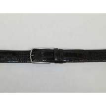 Men's Belt By PICCODER Turkey Genuine Leather Embossed Crocodile 8100 Black image 3