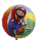 Super Mario Brothers Round Foil Mylar Balloon Birthday Party Supplies 1c... - $91.29 MXN