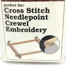FA EDMUNDS 6&quot; x 12&quot; hardwood split rail scroll frame - cross stitch need... - $12.00