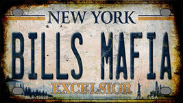 Bills Mafia New York Rusty Novelty Mini Metal License Plate Tag - $14.95