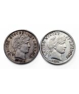 Lote De 2 Barber Dimes (1911-P Y -S) En Condición XF+ Y AU - $157.82