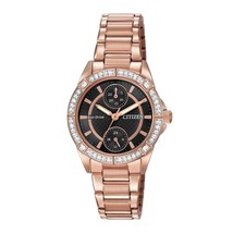 Citizen Eco-Drive FD3003-58E Drive Crystal Accent Rose Gold Tone Ladies ... - £108.34 GBP