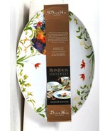 Bonjour Serveware 9.75&quot; X 14&quot; Meadow Rooster Microwave Dishwasher Safe P... - $34.99
