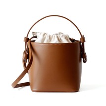 Big Sales Genuine Leather Women Messenger Bag Fashion Brand Design Bucket Bags L - £36.83 GBP