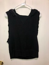 Free People Movement French Terry Black Sleeveless Hoodie SZ Medium - £15.54 GBP